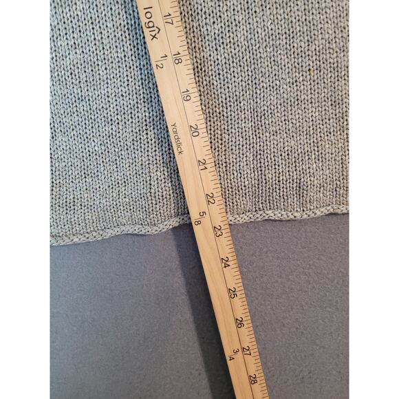 Eileen Fisher Cotton Linen Beige Lofty Slub Knit Turtleneck Sleeveless Top L - Picture 6 of 7